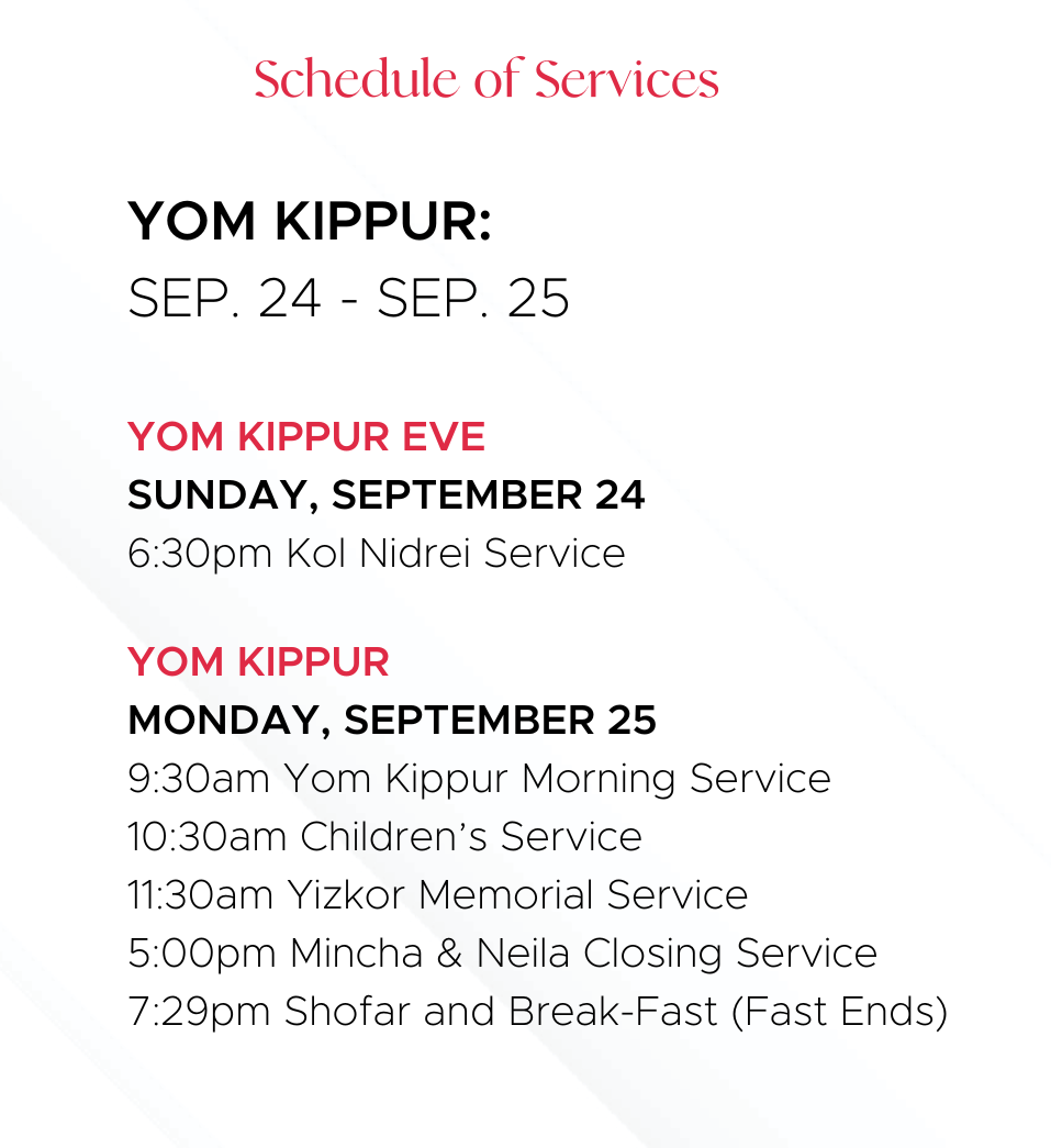 Yom Kippur 2023 | www.dirahbrooklyn.org